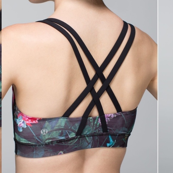 Lululemon Energy Bra Curious Jungle Multi / Black - Picture 1 of 6
